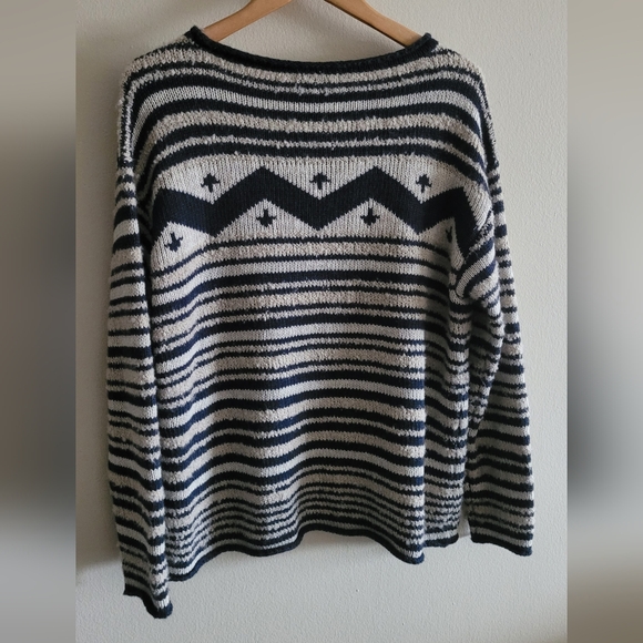 Ralph Lauren rolled hem textured wool blend pullover sweater Women's XL oatmeal - Picture 6 of 8